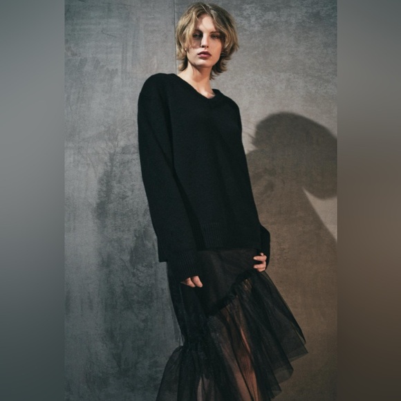 NWT ZARA ASYMMETRICAL TULLE SKORT SIZE L - Picture 7 of 12